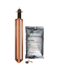 TG-100-AB-TOTAL GROUND-Kit de Puesta a Tierra de 100 Amperes con Electrodo, Filtro y Compuesto H2Ohm.