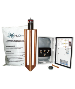 TG-400K-TOTAL GROUND-Electrodo de puesta a tierra de 400 A con  Filtro y Compuesto H2Ohm.