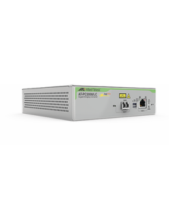 AT-PC2000/LC-960-ALLIED TELESIS-Convertidor de medios Gigabit Ethernet PoE+ a fibra óptica, conector LC, multimodo (MMF), distancia hasta 550 m