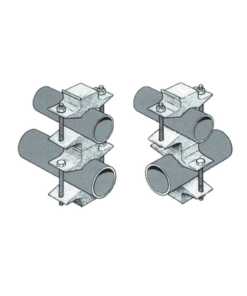 CLAMP-130-SINCLAIR-Juego Sencillo en Aluminio de Abrazadera Dual para Mástiles de 3.81 a 7.31 cm. de Diámetro (REQ. 2 x Antena).