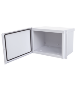 EI-PCB-4028-27-EPCOM INDUSTRIAL-Gabinete para Baterías (Hasta dos PL4012). Fabricado en Lámina Galvanizada. Opción para Montar en Poste (No Incluida)