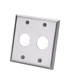 IAEFP2-2G-PANDUIT-Placa de Pared Doble IndustrialNet?, Para 2 Conectores Industriales, de Acero Inoxidable