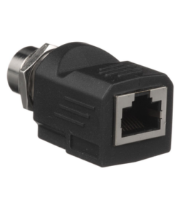ICAM12DRJS-PANDUIT-Adaptador IndustrialNet™ de M12 D-Code a Rj45, para Uso en Redes Industriales, Protección IP20 en RJ45 e IP68 en M12, Color Negro