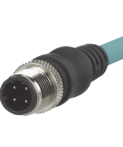 ICD11T1NTL5M-PANDUIT-Cable de Conexión IndustrialNet Cat5e, Con Conector Recto M12 D-Code Macho en Ambos Extremos, Blindado S/FTP, Forro TPO, Color Azul Cerceta, 5 Metros