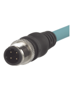 ICD12T1NTL1M-PANDUIT-Cable de Conexión IndustrialNet Cat5e, de M12 D-Code Macho Recto a M12 D-Code Macho Angulado, Blindado S/FTP, Forro TPO, Color Azul Cerceta, 1 Metro