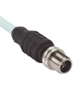 ICX11T1NTL1M-PANDUIT-Cable de Conexión IndustrialNet Cat6A, Con Conector Recto M12 X-Code Macho en Ambos Extremos, Blindado SF/UTP, Forro TPO, Color Azul Cerceta, 1 Metro