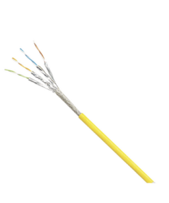 ISX6004AYL-LED-PANDUIT-Bobina de Cable Blindado S/FTP Categoría 6, Uso Industrial con Resistencia al Aceite, Rayos UV y Abrasión, Multifilar (Flexible), Color Amarillo, Bobina de 500m