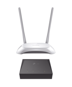 KITONU-TLWR850N-TP-LINK-Kit de ONU Gigabit XZ000G3 con Router Inalámbrico WISP con Configuración de fábrica personalizable, 2.4 GHz, 300 Mbps, 4 Puertos LAN 10/100 Mbps, 1 Puerto WAN 10/100 Mbps, control de ancho de banda