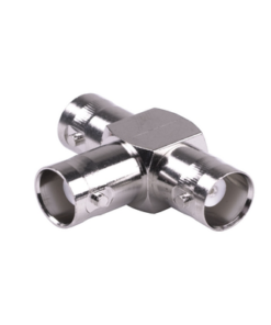 RFB-1131-RF INDUSTRIES,LTD-Adaptador Triple en T para 50 Ohm de BNC Hembra a Doble BNC Hembras, Níquel/ Plata/ Teflón.