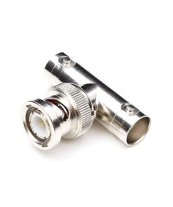 RFB-1730-RF INDUSTRIES,LTD-Adaptador en T para 75 Ohm de Conector BNC Macho a Doble BNC Hembra, Níquel/ Oro/ Teflón.