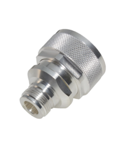 RFD-1671-2-RF INDUSTRIES,LTD-Adaptador en Línea de Conector DIN 7-16 Macho a N Hembra, Plata/ Plata/ Teflón.