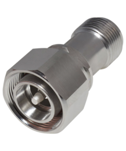 RFD-43M-NF-RF INDUSTRIES,LTD-Adaptador en Línea de Conector 4.3-10 Macho a N Hembra, Bronce Blanco/ Plata/ Teflón.