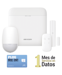 DS-PWA48-KSD-HIKVISION-(AX PRO) KIT de Alarma AX PRO con GSM (3G/4G) / Incluye: 1 Hub con bateria de respaldo / 1 Sensor PIR / 1 Contacto Magnético / 1 Control Remoto /1 MICROSIM30M2M incluye 1 mes de servicio/ Wi-Fi / Compatible con Hik-Connect P2P