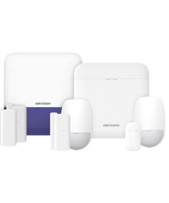 DS-PWA48-KSV2-HIKVISION-(AX PRO) KIT de Alarma AX PRO con GSM (3G/4G) / Incluye: 1 Hub con bateria de respaldo / 2 Sensores PIR / 3 Contactos Magnéticos mini / 1 Control Remoto / 1 Sirena Inalambrica Exterior  / WiFi / Compatible con Hik-Connect P2P