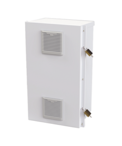 EI-PCB-4073-30VD-R2-EPCOM INDUSTRIAL-Gabinete Acero Galv. para 2 Baterías PL110D12  (400 x 730 x 300mm). Puerta Ventilada. Acc. para piso o poste No incluidos.