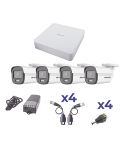 KESTXLT4BC-EPCOM PROFESSIONAL-KIT COLORVU TURBOHD 1080p Lite / DVR 4 Canales / 4 Cámaras Bala (exterior 2.8 mm) / Transceptores / Conectores / Fuente de Poder Profesional