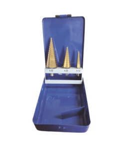 PST-C020-02-PRECISION-Juego de 3 Brocas Escalonadas HSS 4-12, 4-20, 4-32 mm (Para Plástico o Metal). 