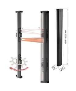 PT200-BUNKER SEGURIDAD-Carcasa Ultra Resistente, 200cm de Altura con doble vista para cobertura 360, Ideal para Sensores Fotoeléctricos o APs WIFI
