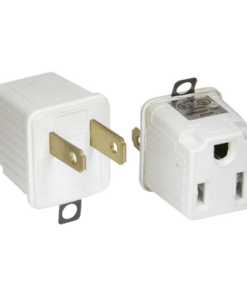 SYS-136074-SURTEK-Adaptador clavija de aterrizado a polarizado 2 piezas ABS