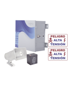 SYSNGV2-KIT-YONUSA-KIT de Energizador de 12,000Volts-1JOULES/2500 mts lineales de proteccion/Activado por Atenuación de voltaje,Corte de línea o Aterrizamiento de la línea/Integración a panel de Alarma.