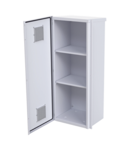 EI-PCB-40106-30VD-R2-EPCOM INDUSTRIAL-Gabinete Acero Galv. para 3 Bat. PL110D12. Puerta Ventilada. Acc. de piso o poste No incluidos (400 x 1060 x 300mm).