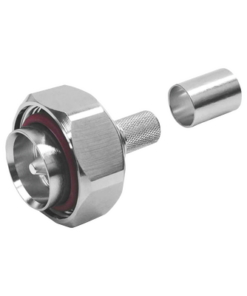 EZ-400-716M-X-Times Microwave-Conector DIN 7-16 Macho Plegable con Pin Cautivo para cables Tipo RG-8/U