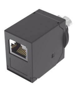 ICAM12XRJS-PANDUIT-Adaptador IndustrialNet™ de M12 X-Code a Rj45, para Uso en Redes Industriales en Plantas de Producción, Protección IP20 en RJ45 e IP68 en M12, Color Negro