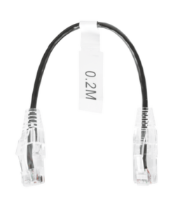 LP-UT6-020-BK28-LINKEDPRO BY EPCOM-Cable de Parcheo Slim UTP Cat6 - 20 cm Negro Diámetro Reducido (28 AWG)