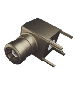RSB-4400-1-RF INDUSTRIES,LTD- Conector SMB Macho (PIN Hembra) en Ángulo Recto, con Terminal y 4 Patas para Montaje en PCB, Oro/ Oro/ Teflón.â€‹
