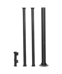 XGA-POLE-6MS-SYSCOM VIDEO-Poste Seccionado de 6 Metros / Tubos Mas Gruesos / Especializado para la Instalación de Videovigilancia / Incluye Base de Cimentación y Brazo para Cámara PTZ / Color Negro