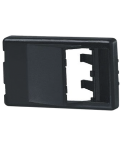 CFFPA2BL-PANDUIT-Placa de Mobiliario Modular Estándar, Salidas Para 2 Puertos Mini-Com Angulados, Color Negro