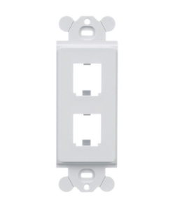 CFG2WH-PANDUIT-Marco de Módulo Dúplex, Para Placas Frontales Estándar GFCI, Acepta 2 Módulos Mini-Com, Color Blanco