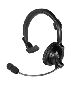 HLP-SAL-M01J-PRYME-Auriculares ligeros con micrófono de brazo flexible, micrófono AMPLIFICADO, altavoz y almohadillas de cuero sintético, con cable, conectores RJ45 y 3.5 mm para radios móviles Kenwood