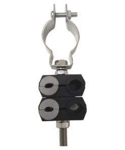 KITST68MCLICK2-SYSCOM TOWERS-KIT de Dos Sujetadores de plastico para cuatro cables de 6 a 8 mm con todo y hardware de instalación en tubos de 1 1/4 in