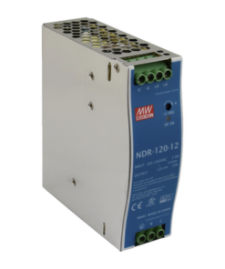 NDR-120-12-MEANWELL-Fuente de poder industrial de 120 W, salida 12 Vcc, entrada 90~264 VCA, para montaje en riel DIN, 