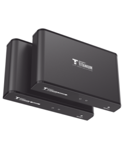 TT-383-PRO-4.0-EPCOM TITANIUM-Kit Extensor HDMI para distancias de 120 metros / Resolución 1080P a 60Hz / Cat 6 / Soporta conexión Uno a Uno y Uno a Muchos / Soporta hasta 253 Rx / Salida Loop / Baja Latencia / Uso 24/7 / Soporta HDbitT / Compatible con Switch Gigabit