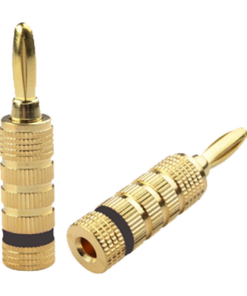 EP-BSCB-EPCOM PROAUDIO-Conector Banana Tipo Tornillo para Bocinas | Instalaciones Profesionales de Audio | Chapado en Oro | Color Negro (1 Pieza)