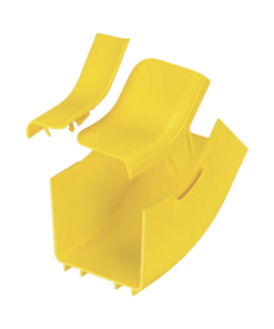 FRIV454X4LYL-PANDUIT-Bajada Vertical Interior de 45º con Tapa, Para uso con Canaletas 4X4 FiberRunner™, Color Amarillo