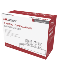 HIK5MPSLQ-KIT(B)-HIKVISION-(MICRÓFONO INTEGRADO) KIT TURBOHD 5 Megapixel / DVR 4 Canales / 4 Cámaras Bala con Micrófono Integrado (exterior 2.8 mm) / Fuente de Poder / Accesorios de Instalación