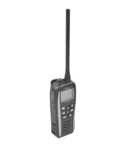 IC-M25/31-ICOM-Radio portátil marino color azul metálico, Rx: 156.050-163.275MHz Tx: 156.025-157.425MHz, 550mW de salida de audio, IPX7 sumergible, flotante, incluye batería de 1500mAh, cargador, antena clip y correa de mano