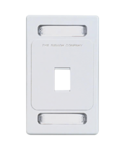 KFP-S-01-02S-SIEMON-Placa de Pared Keystone de 1 Salida, Color Blanco, para Jacks Keystone Z-MAX y MAX