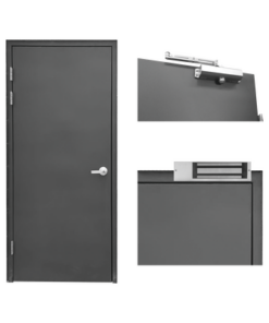 KITCIEG3B-ACCESSPRO-Kit  de  Puerta Ciega Nivel III (Subametralladora Uzi, Pistola 9mm, Magnum .44, .357 Expansivo)con chapa Magnética   y  cierrapuertas 