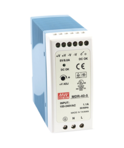 MDR-40-5-MEANWELL-Fuente de poder Industrial Riel Din 5Vcc, 40W