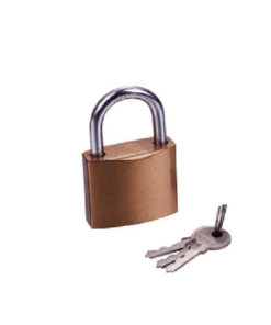 PST-A010-03-PRECISION-Candado de Latón Cuerpo 40 x 40 mm Con 3 Llaves. Diam. de Perno: 6.2 mm