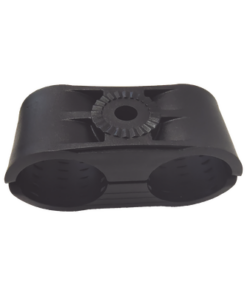 STBH114-SYSCOM TOWERS-Sujetador de Doble Click para Cable Coaxial de 1 1/4 Pulgadas - Paquete de 10 Piezas