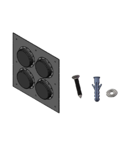 STEP422-SYSCOM TOWERS-Placa Pasamuros Con Capacidad de 4 Botas de 4