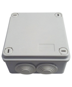 TH-CJE-THORSMAN-Caja Tipo Estanca IP55, con 6 Entradas, Tapa y Tornillo de Vuelta de 1/4, 100 x 100 x 50 mm (3.94 x 3.94 x 1.97 Pulgadas), Color Gris