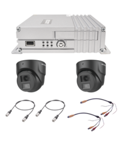 XMR400HKIT/A-EPCOM-Sistema de videovigilancia móvil AHD todo en uno, incluye MDVR de 4 canales análogos AHD que soporta almacenamiento en memoria SD,  2 cámara domo para interior/ 2 transfercable/ 2 cables coaxial de 1.5m 
