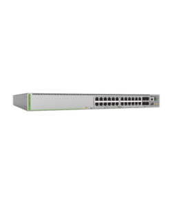 AT-GS980MX28PSM-10-ALLIED TELESIS-Switch L3, Stack, 20 puertos 1G POE+, 4 MultiGigabit POE+, 4 puertos SFP+, PSU FIJA