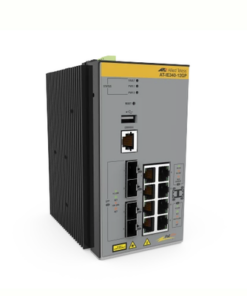 AT-IE340-12GP-80-ALLIED TELESIS-Switch Industrial PoE+ Capa 3 D/8 Puertos 10/100/1000 PoE af/at, 4 x SFP